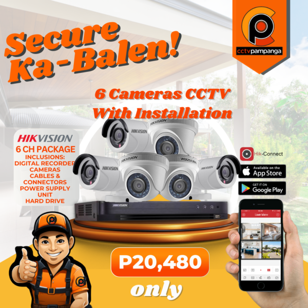 6 channel cctv package promo with installation pampanga