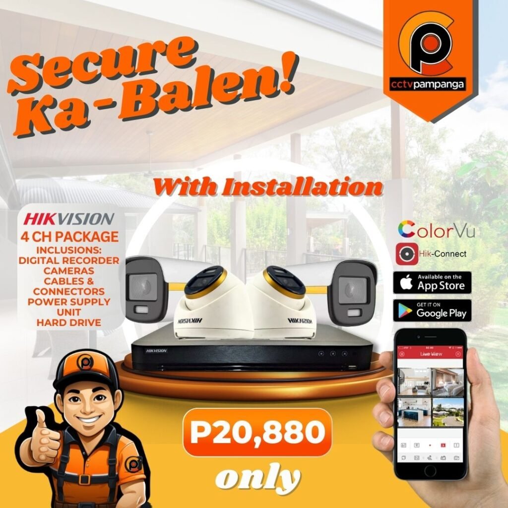 4 camera colorvu cctv package pampanga
